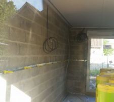 Passage sur le chantier en fin de journée! Côté salon