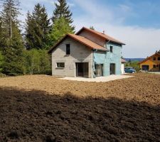 Terrassement du futur jardin