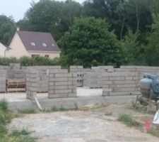 D&eacute;but des murs