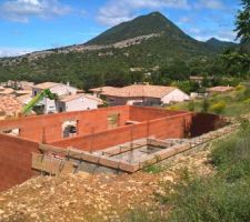 Elevation des murs niveau rez de jardin