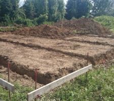 Le terrassement est fait, prêt pour les fondations
