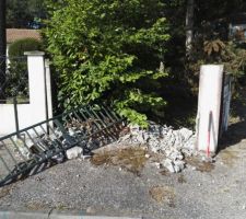 Abattage du muret