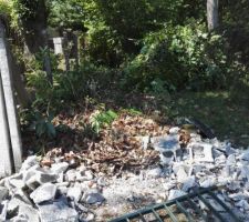 Abattage du muret + coupe de la haie