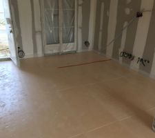 Chape coulée ce matin.