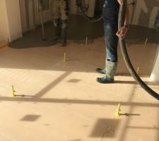 Chape coulée ce matin.