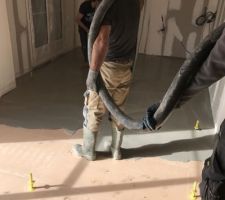 Chape coulée ce matin.