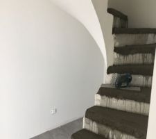 Préparation de l'escalier