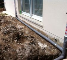 Ceinturage des gouttières ( raccordement au puisard )