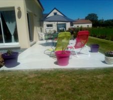 Terrasse enduite d'imperméabilisant incolore satiné