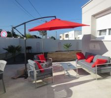 Ma pelouse d&eacute;corative cercle : salon jardin re&ccedil;u