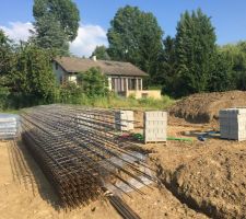 Ferraille et ciments pour  vide sanitaire et fondations