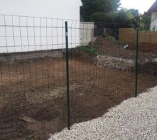 Début du terrassement sur le terrain