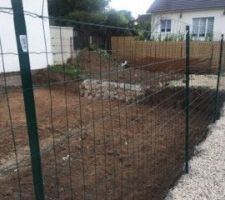 Début du terrassement sur le terrain