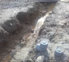 L'état des fouilles après avoir enlever l'eau (pas très beau à voir !!)