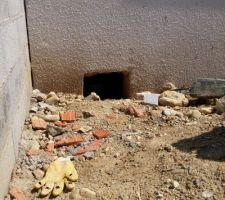 Superbe accès pour ce vide sanitaire de moins de 40cm de large!
Va pas être simple pour savoir d'où provient l'odeur d'égout dans la maison..