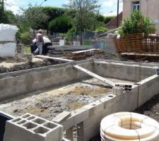 Pr&eacute;paration passage de tuyau