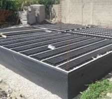 Pose des ferrailles au coins