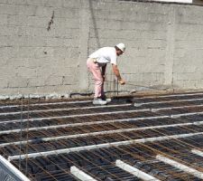 Pose des barres en ferrailles