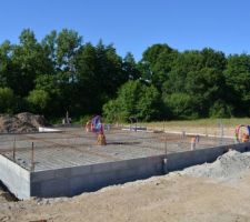 Préparation pour le coulage de dalle