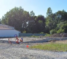 Préparation pour le coulage de dalle
