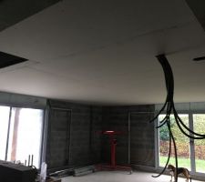 Plafond séjour salle à manger plaqué