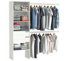 Dressing Leroy Merlin pour 2 des chambres. Acheté en double pour chaque placard pour avoir 2 colonnes.