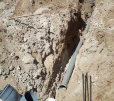 Avancement des travaux d'assainissement