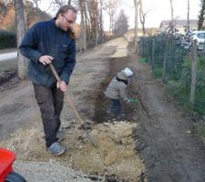 Rebouchage des VRD avec du calcaire