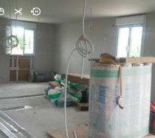 L'isolation est termin&eacute;, mise en place du placo