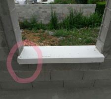 Seuil fenêtre etage