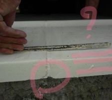 Seuil baie vitrée pas droite+cassée