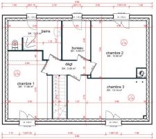 Plan intérieur 1er étage