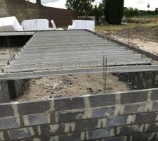 Pr&eacute;paratifs pour recevoir la dalle