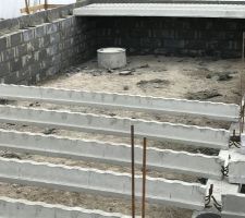 Pr&eacute;paratifs pour recevoir la dalle