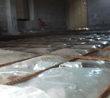 Pr&eacute;paration de la dalle du garage