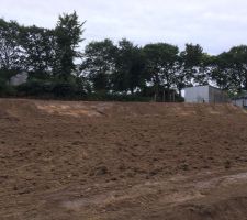 Terrassement du jardin
Réalisation de 2 plateaux