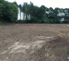 Terrassement du jardin
Réalisation de 2 plateaux