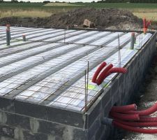 Fourreaux d'électricité PTT, eau, gaz posés