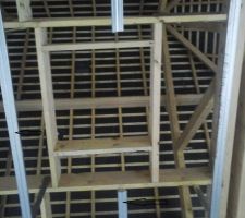 Pose des rails du plafond et trappe d'accès au comble