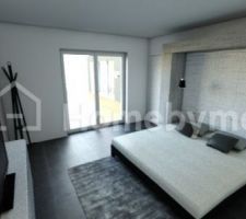 Vue 3D d'une hypothétique déco de notre chambre