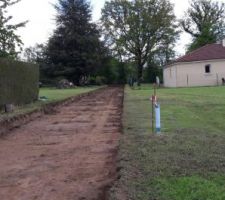 Terrassement avec chemin d'accès