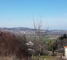 Vu du bas du terrain