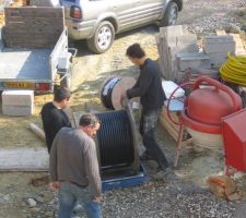 Déchargement câble alimentation 70 carrées