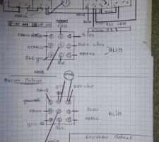 Schéma de connection moteur via commande hotte roblin