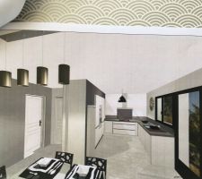 Croquis de notre futur cuisine