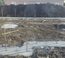 Avancement des travaux pour les fondations