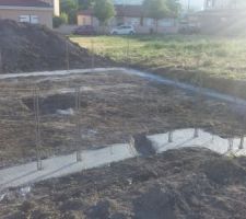 Avancement des travaux pour les fondations