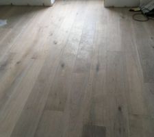 Parquet contrecollé chêne posé