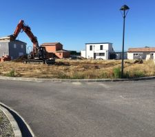 Début du terrassement