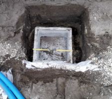 Regard de 50 qui cumule eau de pluie et drain des fondations